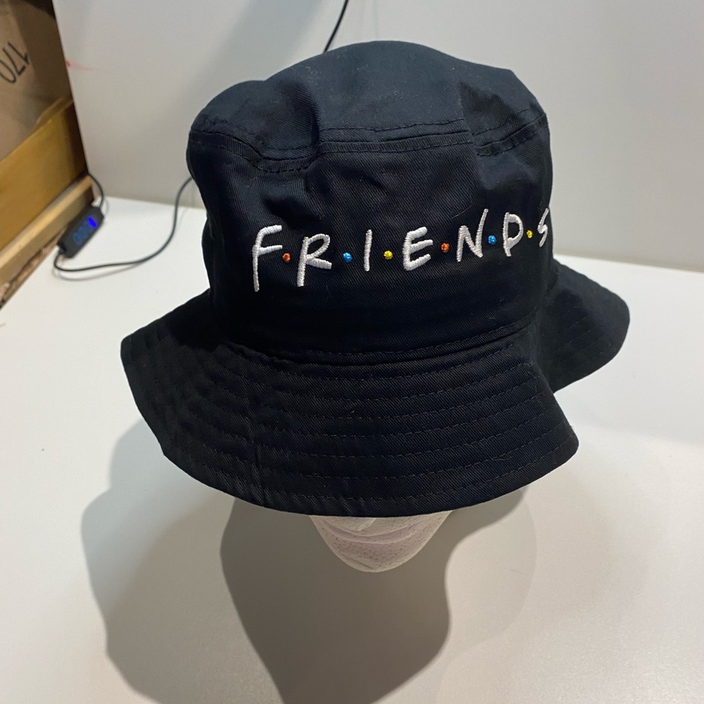 Black Embroidered Bucket Hat Accessories